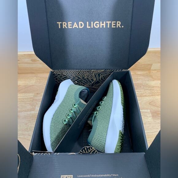 NEW Allbirds Women's 5.5 Tree Dasher 2 Green‎ Calm Cargo Blizzard - Picture 1 of 12